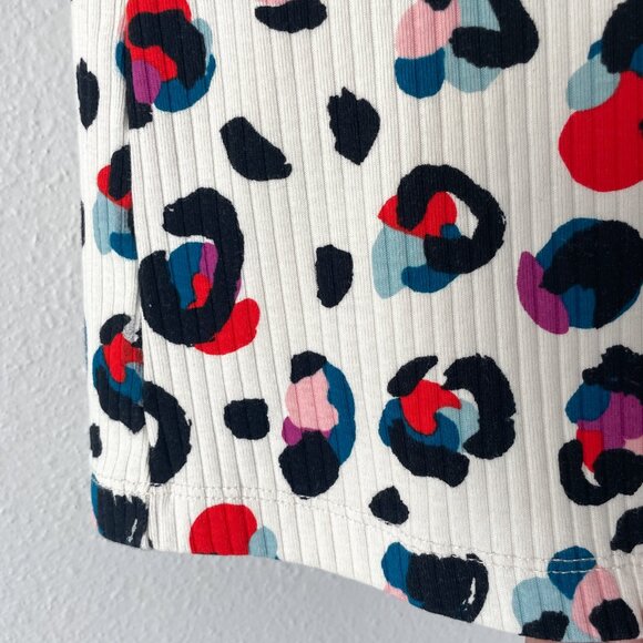 Hanna Andersson Drop Needle Rib Dress Colorful Leopard 8 (130) - Picture 7 of 9